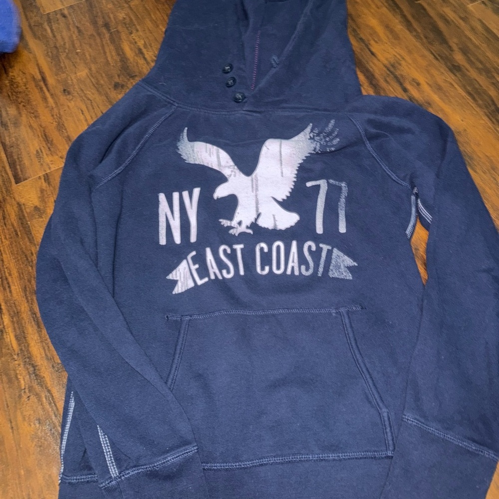 American Eagle Outfitters Blue Sweatshirt with Eagle Graphic